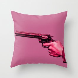Ruby Gun  Throw Pillow
