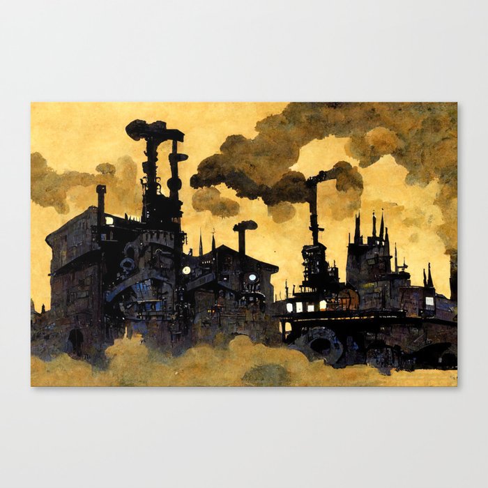 A world enveloped in pollution Canvas Print