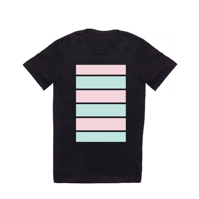 Striped Color Block Tee - Blush