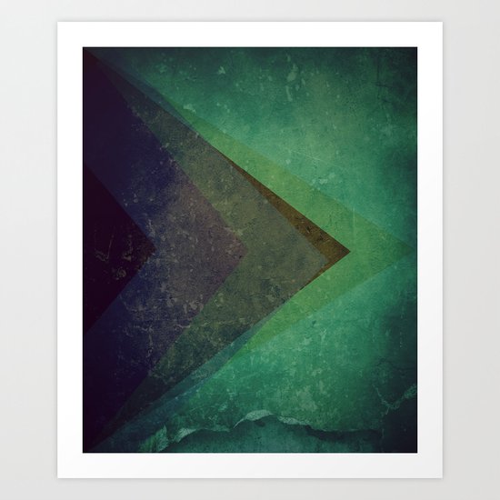 Muted Pyramids Art Print