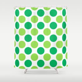Green Dots Shower Curtains Society6