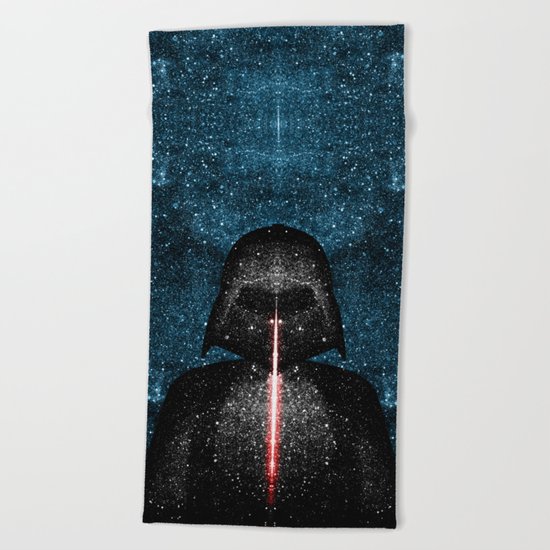 Darth Vader with Lightsaber in Galaxy Beach Towel