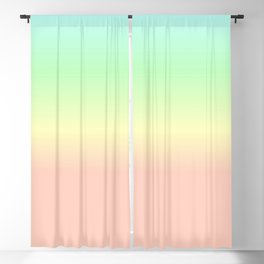 Rainbow Dust Soft Pastel Ombré Abstract Pattern with Blush Pink Blackout Curtain