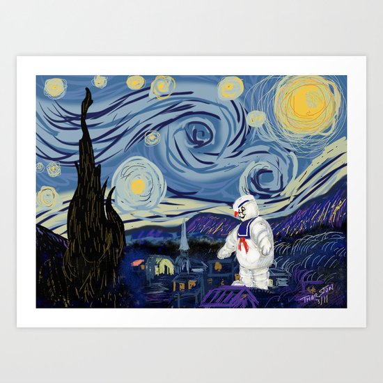 Stay Puff Night Art Print