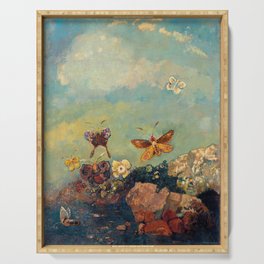 Odilon Redon - Butterflies Serving Tray