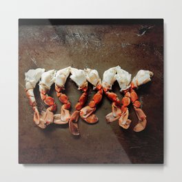 She Works Hard for the Money Metal Print | Orange, Backfin, Claw, Grey, Meat, Cuisine, Photo, Seafood, Crabbing, Food 