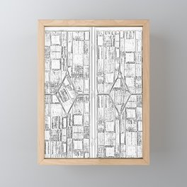Door in the window - drawn on Framed Mini Art Print