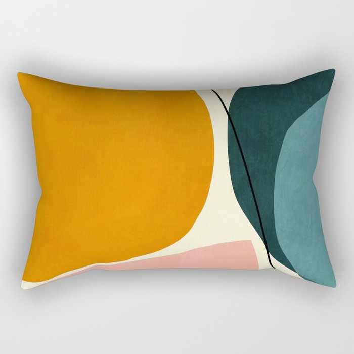 shapes geometric minimal painting abstract Rectangular Pillow