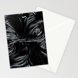 Swirl glitch lines Stationery Card