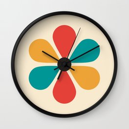 Mid Century Flower Wall Clock