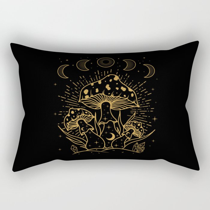 Goblincore Aesthetic Dark Academia Fairycore Indie Cottagecore Mushroom Rectangular Pillow
