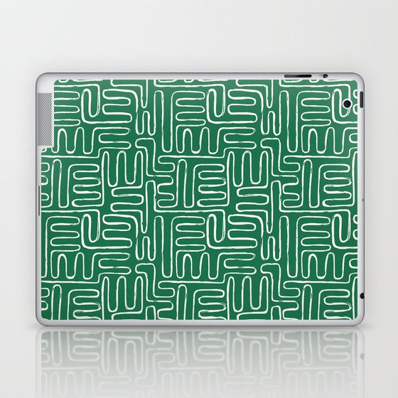 Amazon Green Boho Labyrinth  Laptop & iPad Skin