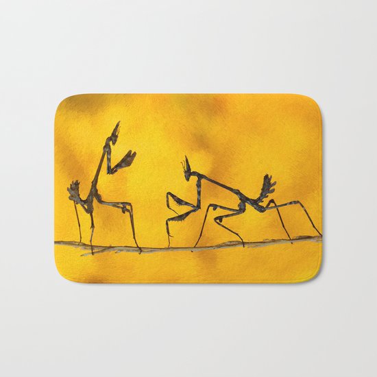 Praying Mantis vs Praying Mantis Bath Mat