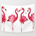 Pink Flamingos Wandbehang