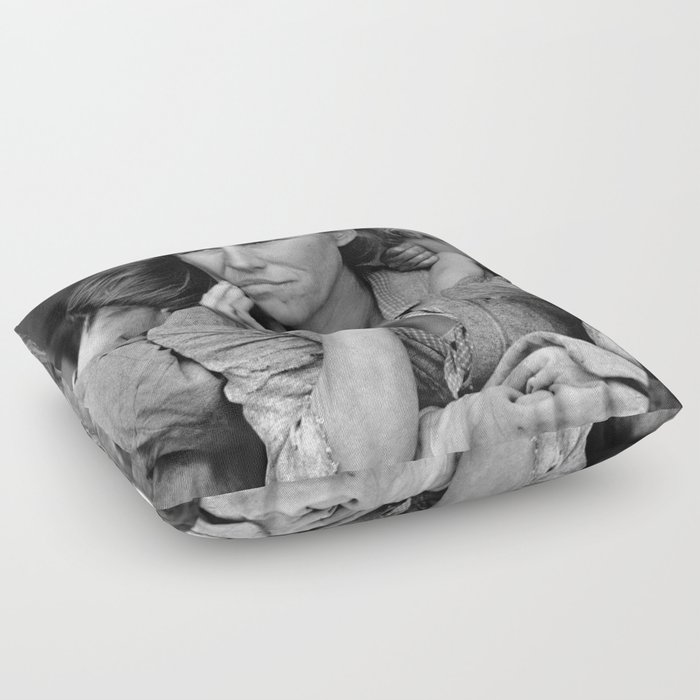 Migrant Mother Great Depression Floor Pillow