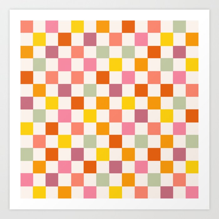 Candy Checkerboard  Art Print