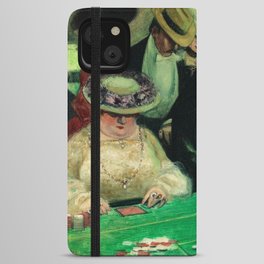 The BlackJack Players by Albert Paul Guillaume iPhone Wallet Case