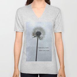 Some See A Wish Dandelion V Neck T Shirt