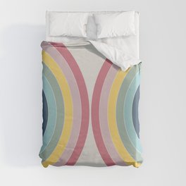 Double semicircles in retro style 2 Duvet Cover