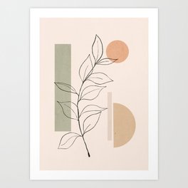 Abstract Minimal -Plant 11 Art Print