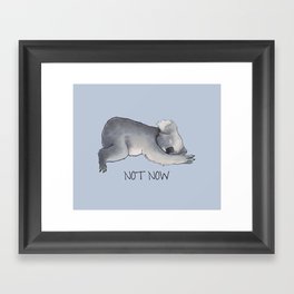 Koala Sketch - Not Now - Lazy animal Framed Art Print