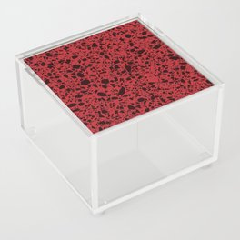 Red Terrazzo Pattern Acrylic Box