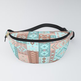 Geometric pattern  with ethnic ornaments. Fanny Pack