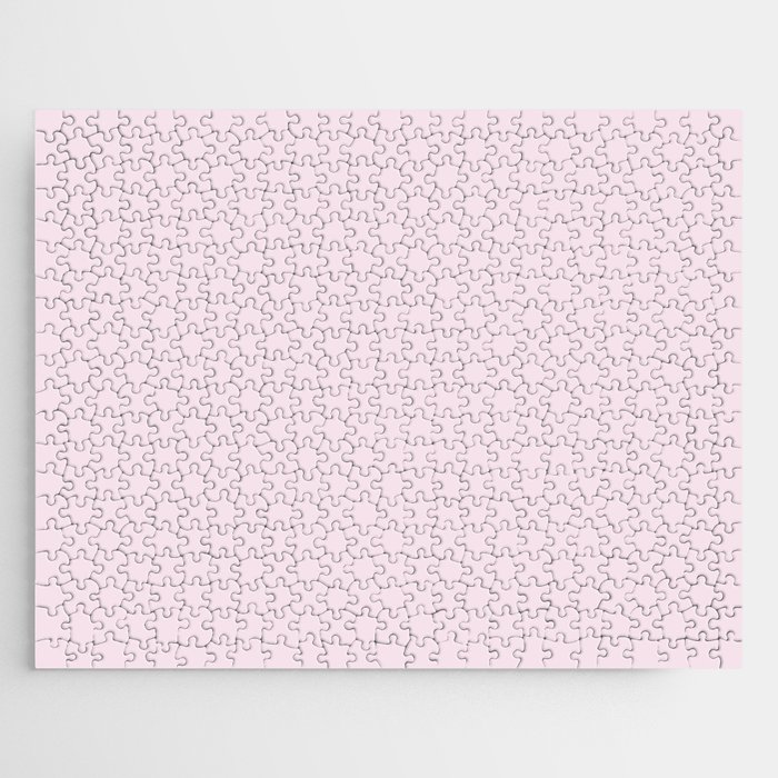 Ultra Pale Pastel Pink Solid Color Hue Shade - Patternless Jigsaw Puzzle