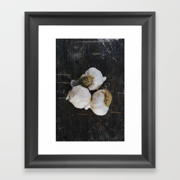 Garlic cloves Framed Art Print