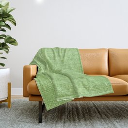 Meadow Green Heritage Hand Woven Cloth Throw Blanket