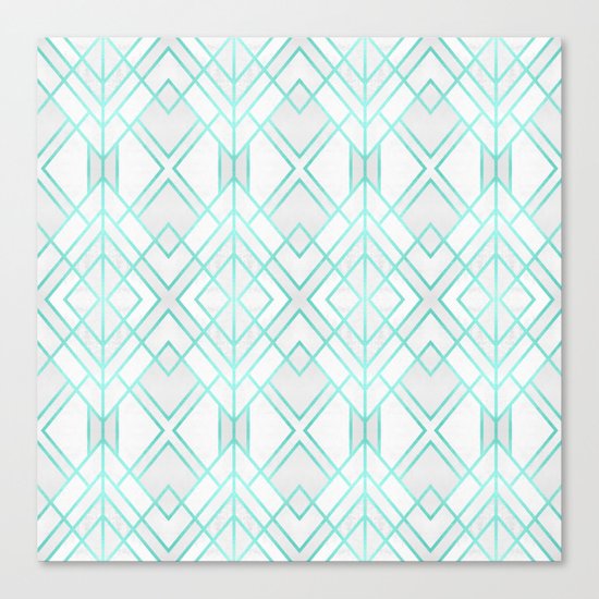 Turquoise Geo Canvas Print