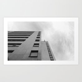 Black and white architecture in the city Art Print