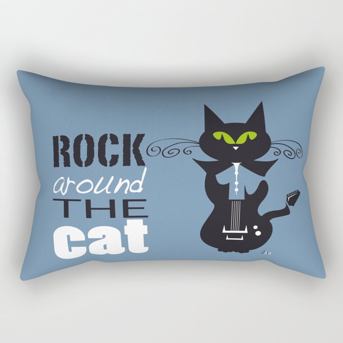 Rock Around the Cat Rectangular Pillow
