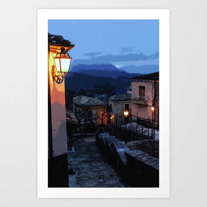 Italian Nights Art Print by AM Fine Art Prints Society6