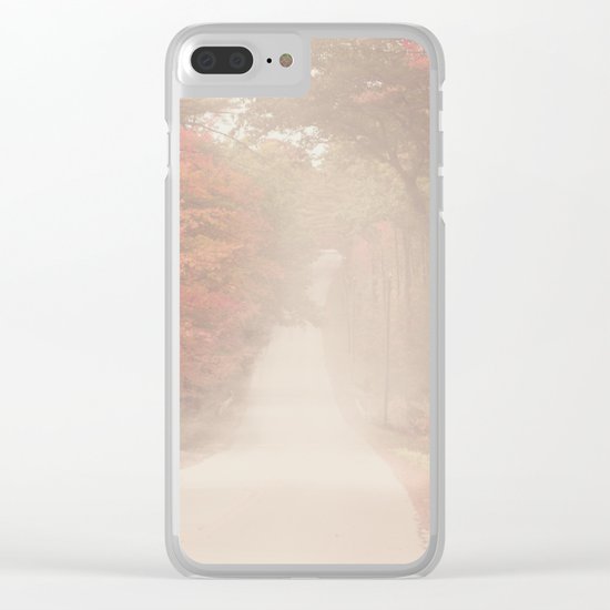 Foggy Autumn Day Clear iPhone Case