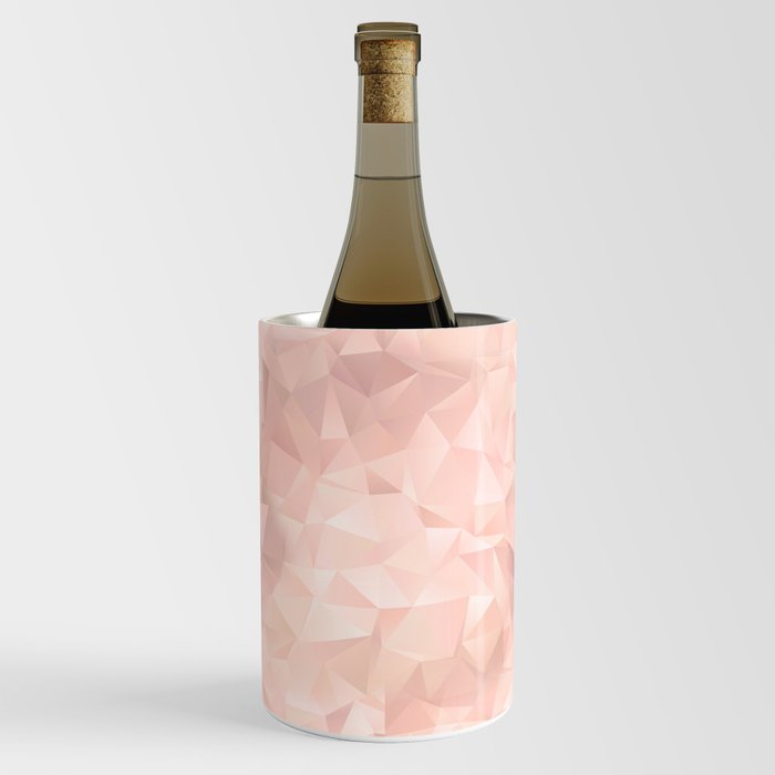 Rose Gold Geometric Polygon Pattern Wine Chiller