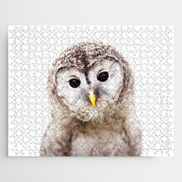 Baby Owl, Woodland Animals, Kids Art, Baby Animals Art Print By Synplus Jigsaw Puzzle