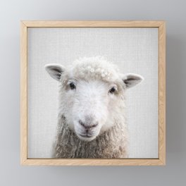 Sheep - Colorful Framed Mini Art Print