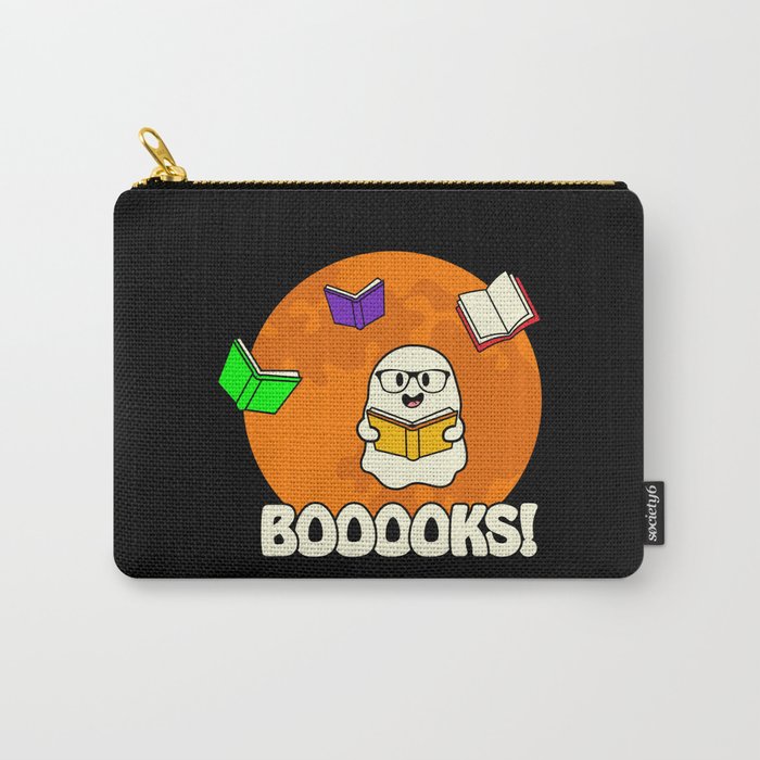 Booooks Ghost Reading Books Funny Carry-All Pouch