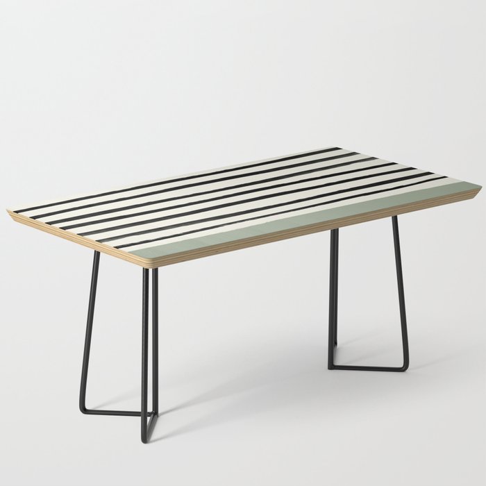 Sage Green x Stripes Coffee Table