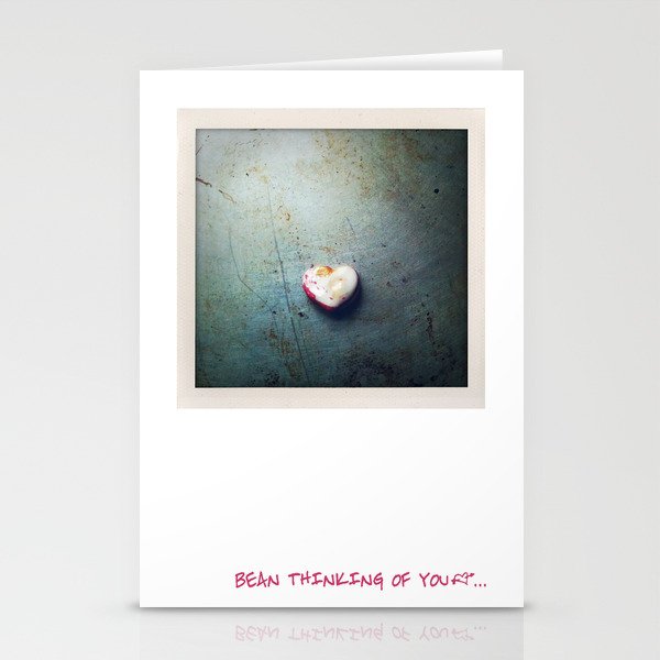 Love in a Bean! Heart-shaped bean :-) Gotta love food that Loves You! Stationery Cards