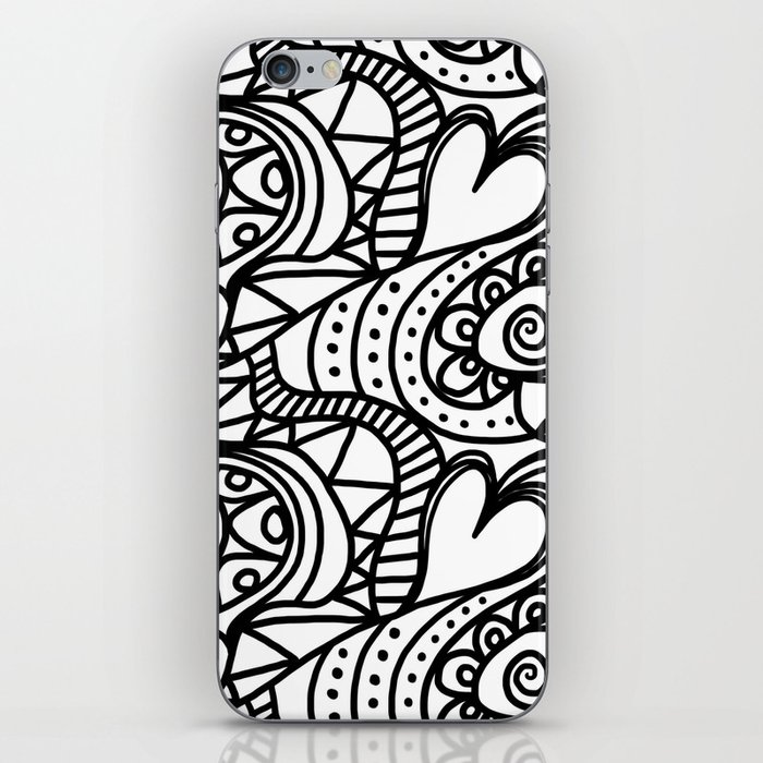 Abstract Hearts Pattern Design iPhone Skin
