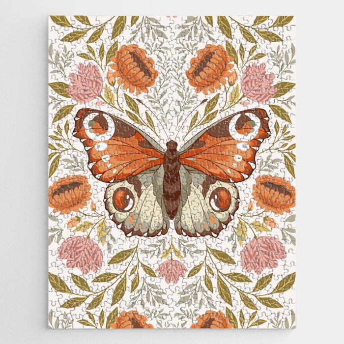 William Morris Inspired Butterfly Jigsaw Puzzle