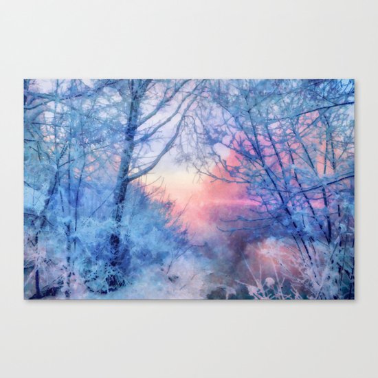 Winter evening Canvas Print