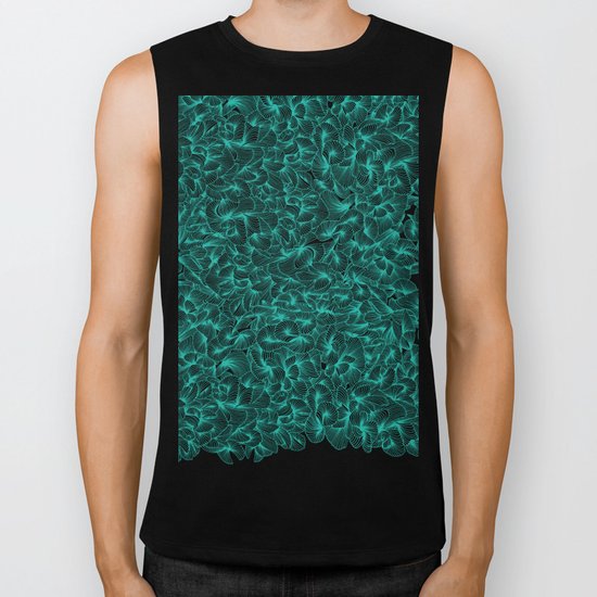 Abstract Pattern – Turquoise Biker Tank