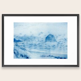 Haystack Double Exposure Framed Art Print