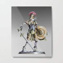 Undead Skeleton Warrior - DnD Inspired Art Metal Print