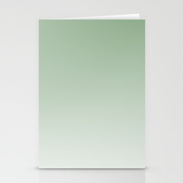 Smooth Sage Minimalist Ombré Gradient Abstract Stationery Cards