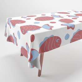 Marine pattern with fish Tablecloth