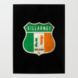 Killarney ireland coat of arms flags design Poster